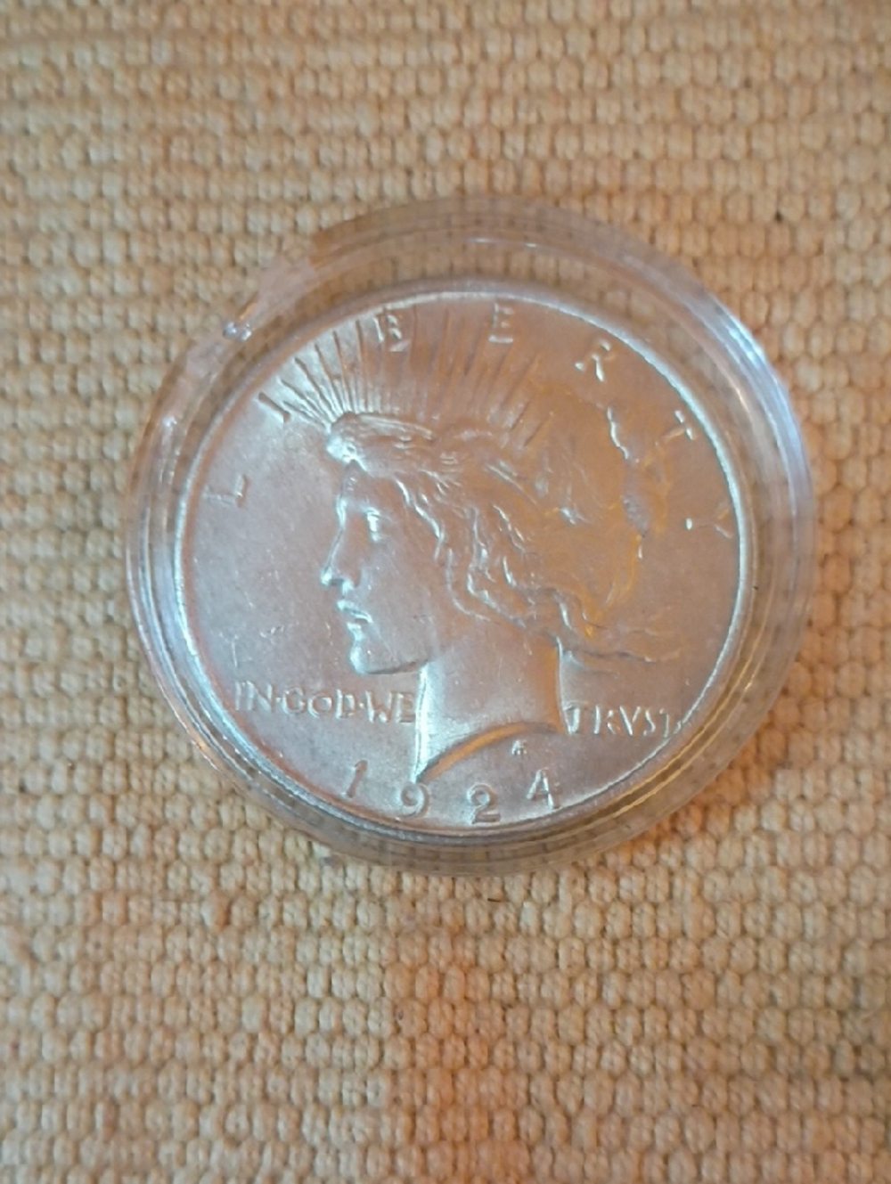 1924 Silver Peace Dollar In Uncirculated Condition